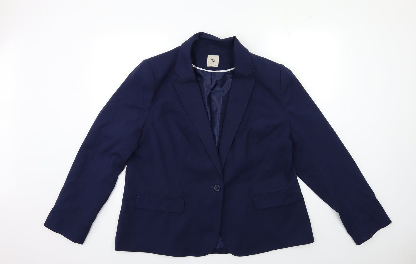 TU Womens Blue   Jacket Suit Jacket Size 20