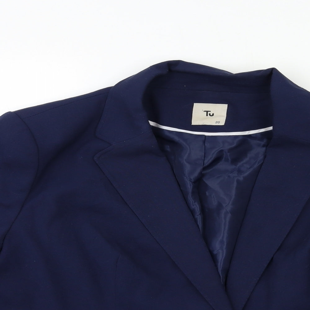 TU Womens Blue   Jacket Suit Jacket Size 20