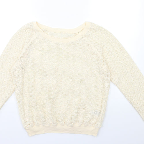 New Look Womens Beige   Pullover Sweatshirt Size M