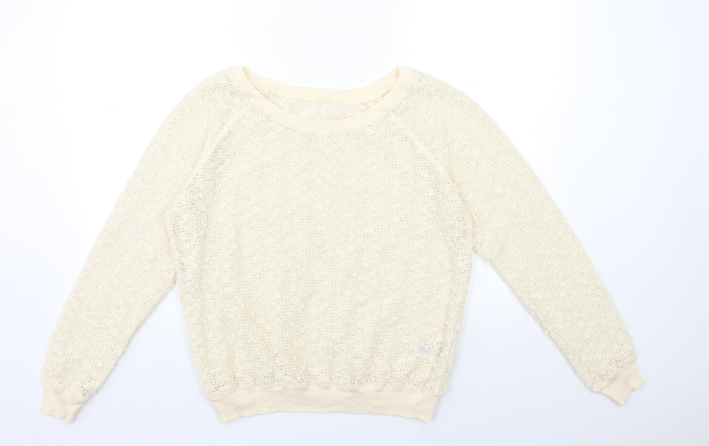 New Look Womens Beige   Pullover Sweatshirt Size M