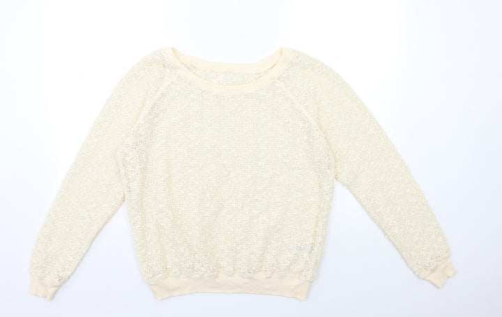 New Look Womens Beige   Pullover Sweatshirt Size M