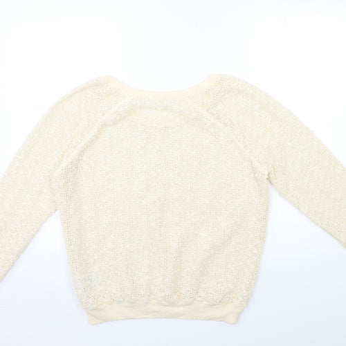 New Look Womens Beige   Pullover Sweatshirt Size M