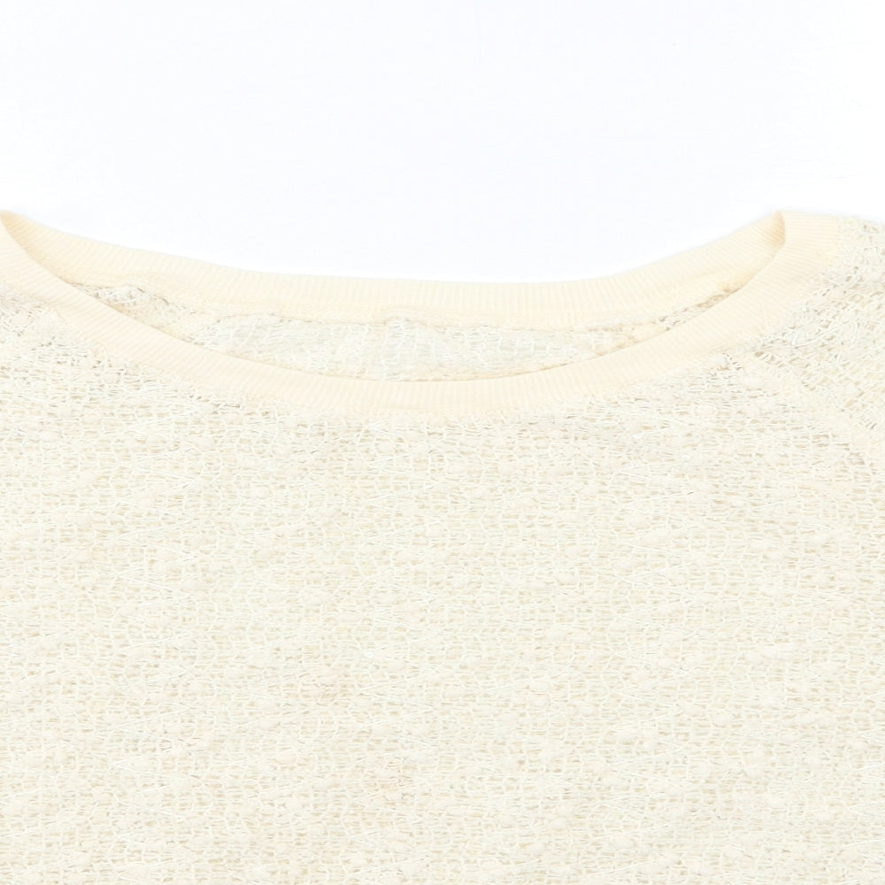 New Look Womens Beige   Pullover Sweatshirt Size M
