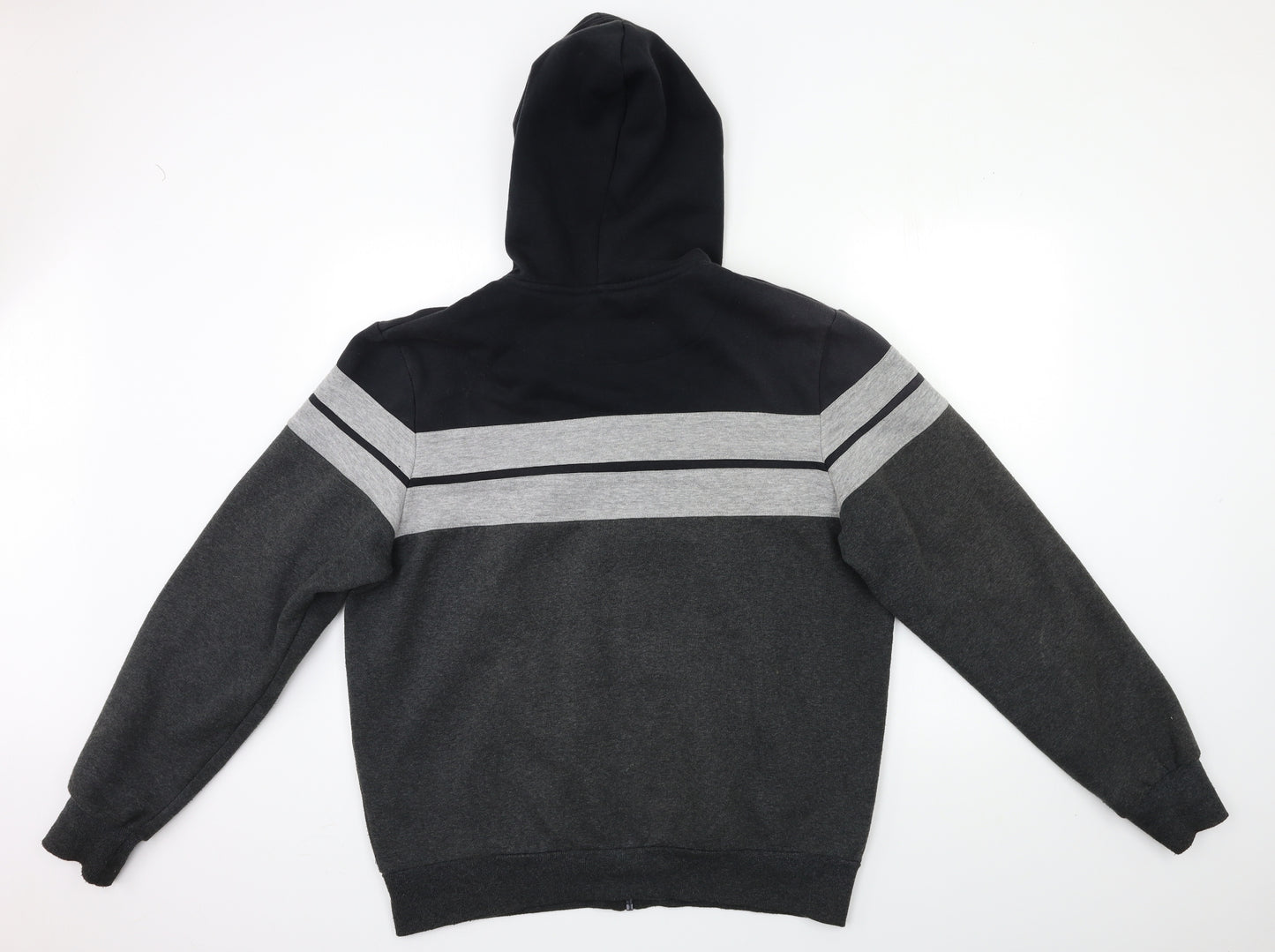 Sergio Tacchini Mens Grey Striped  Full Zip Hoodie Size L