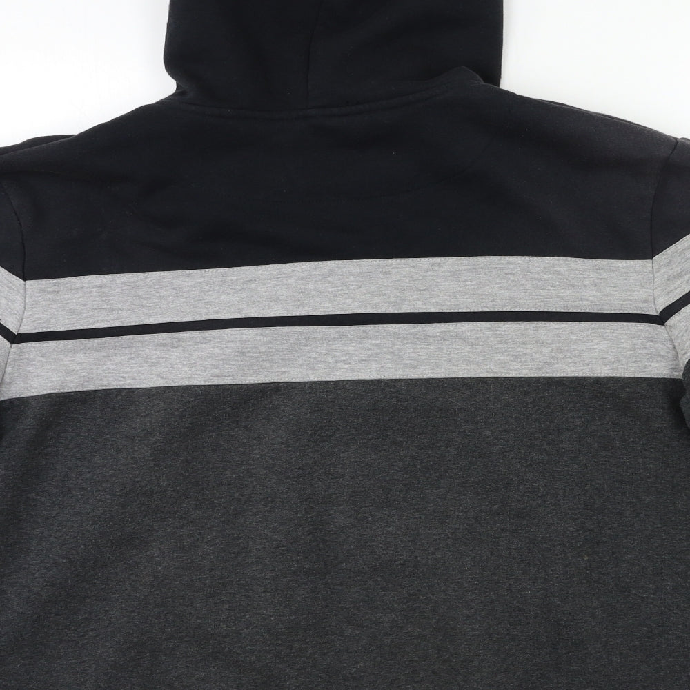 Sergio Tacchini Mens Grey Striped  Full Zip Hoodie Size L