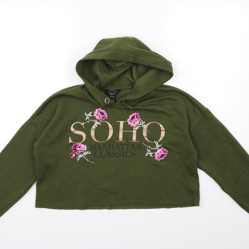 New Look Girls Green   Pullover Hoodie Size 12 Years