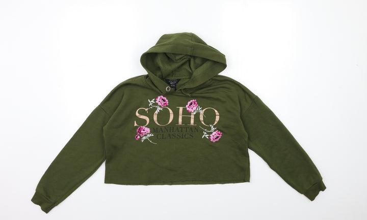 New Look Girls Green   Pullover Hoodie Size 12 Years