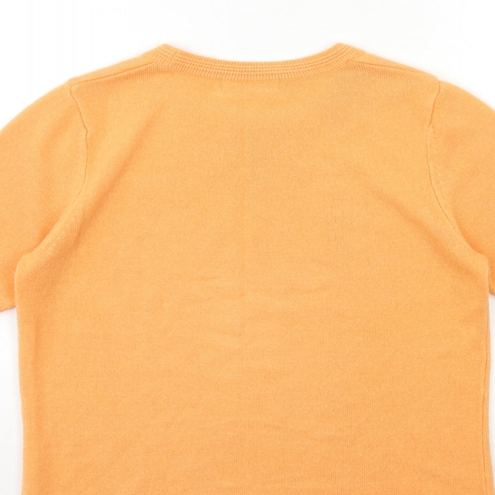 Marks and Spencer Womens Orange  Knit Pullover Jumper Size 8