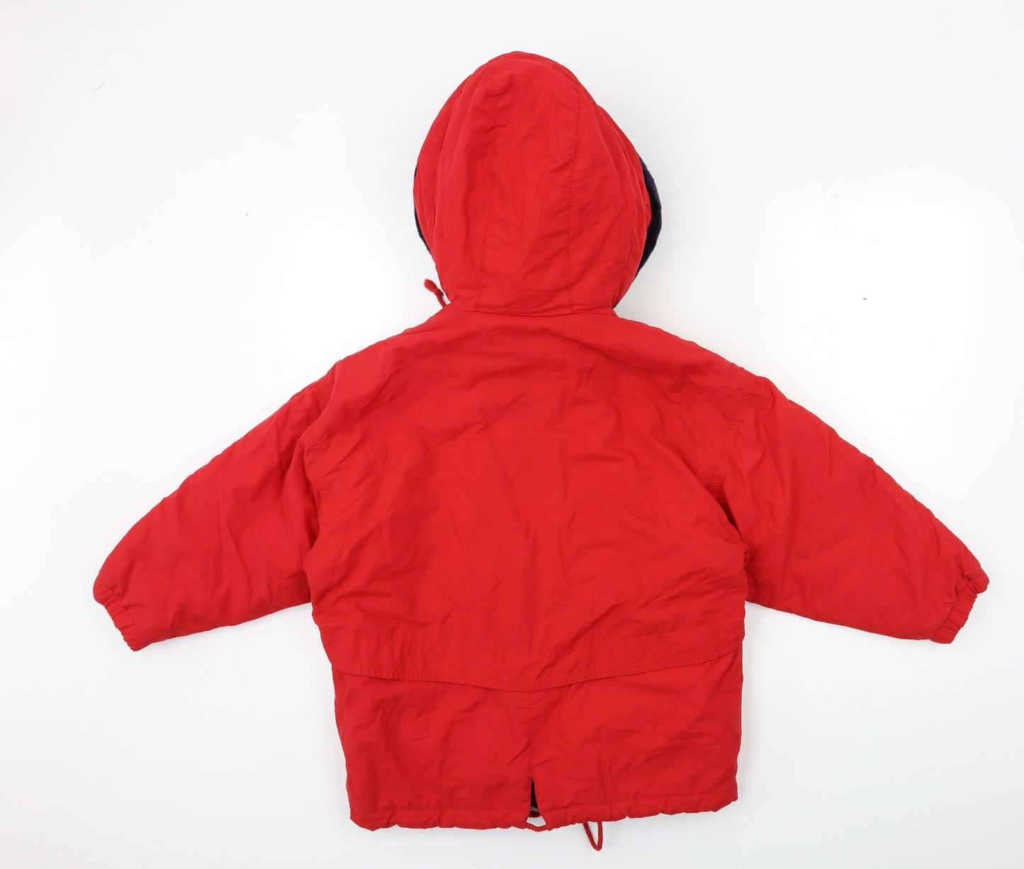Preworn Boys Red   Parka Coat Size 9-10 Years