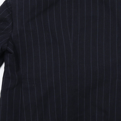 Preworn Mens Blue Striped  Jacket Suit Jacket Size 42