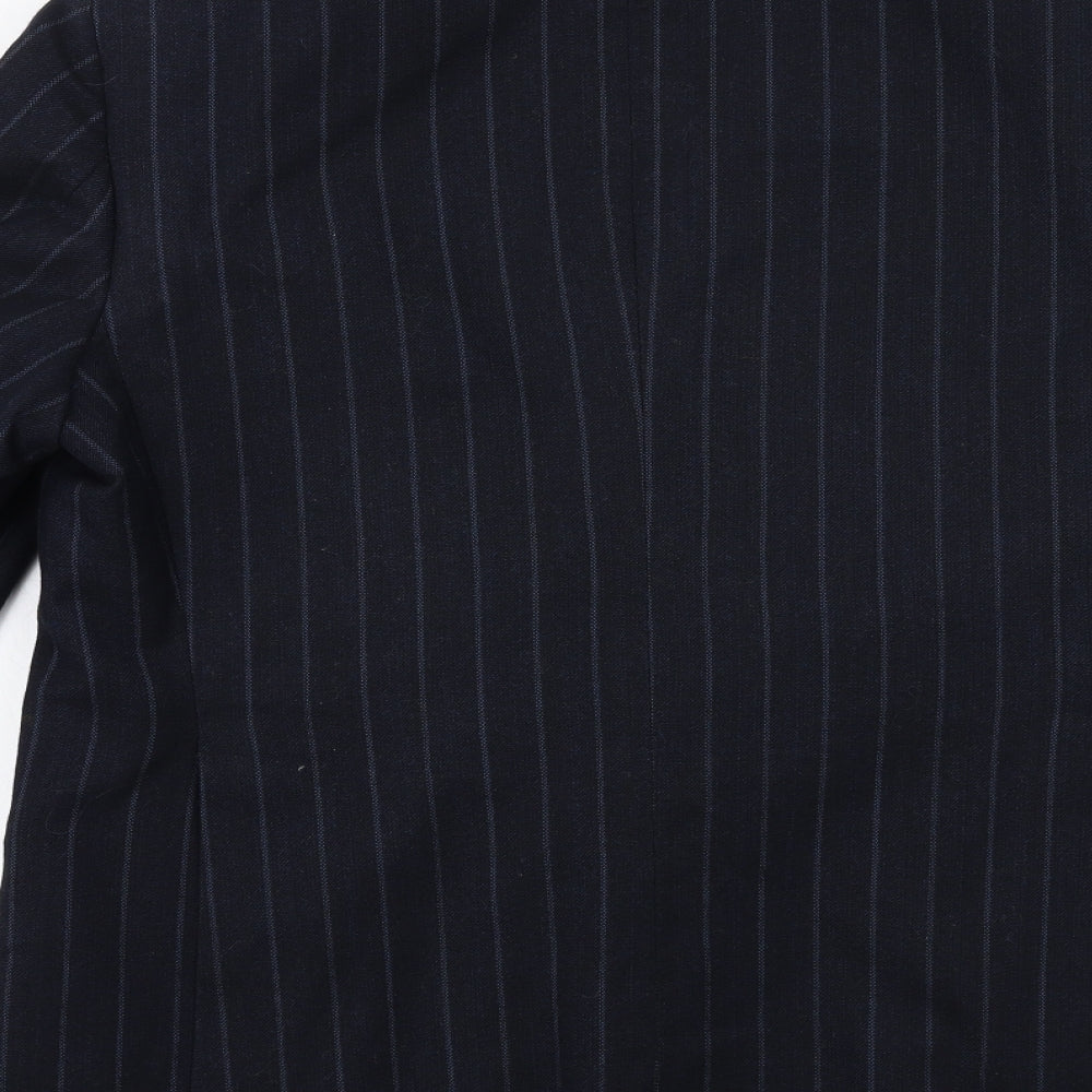 Preworn Mens Blue Striped  Jacket Suit Jacket Size 42