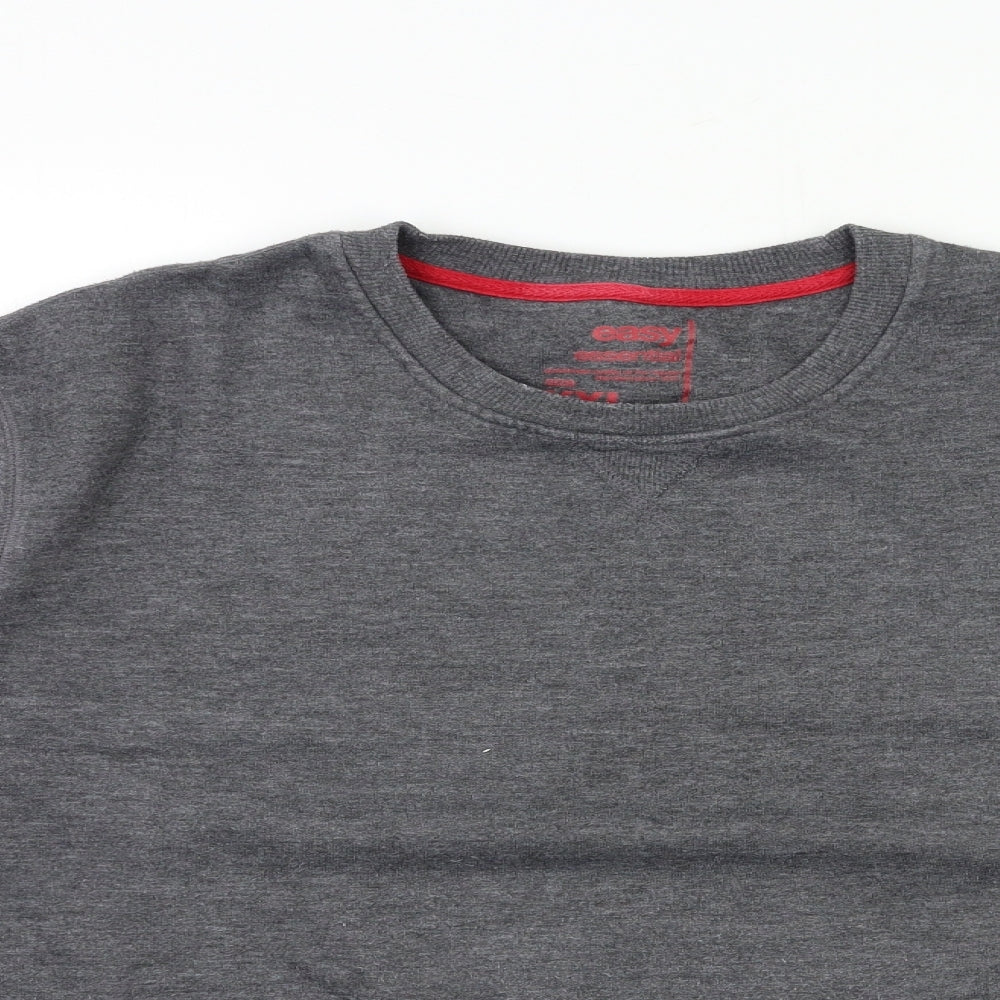 Easy Mens Grey   Pullover Sweatshirt Size 2XL