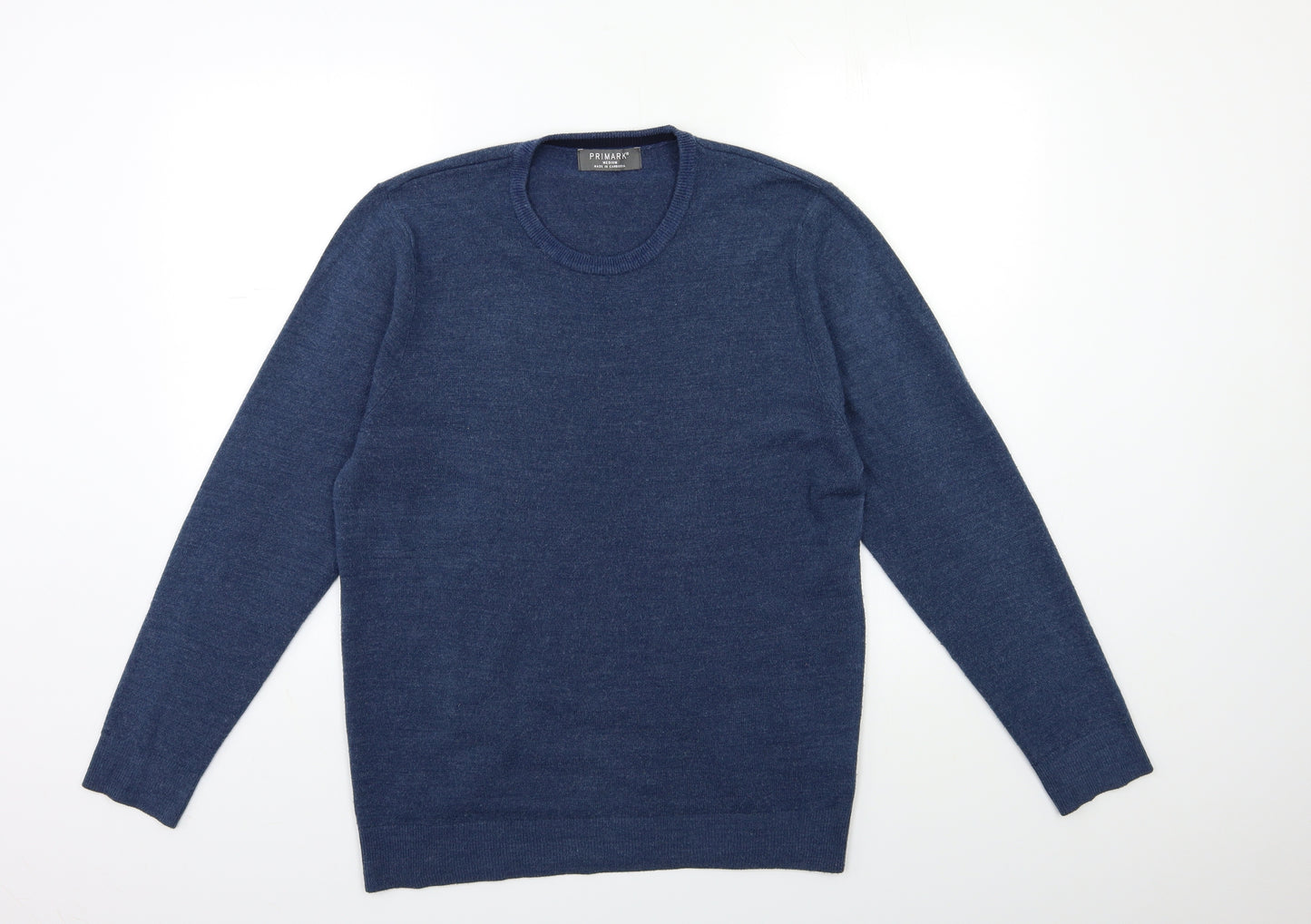 Primark Mens Blue  Knit Pullover Jumper Size M