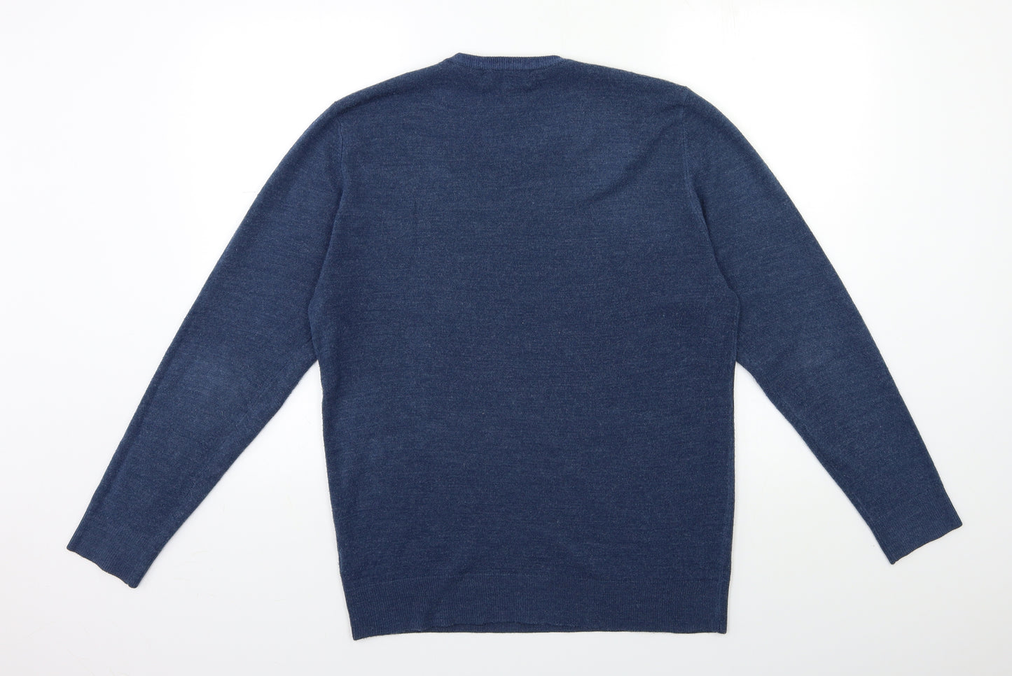 Primark Mens Blue  Knit Pullover Jumper Size M
