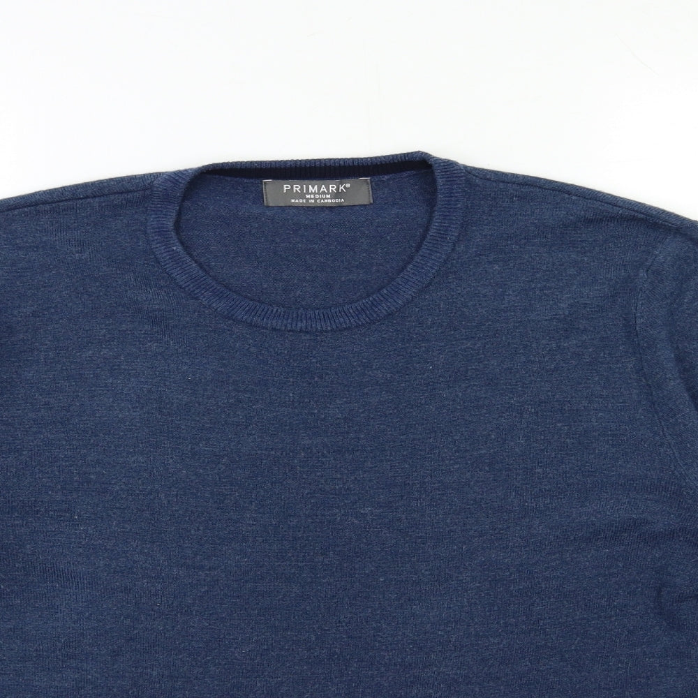 Primark Mens Blue  Knit Pullover Jumper Size M