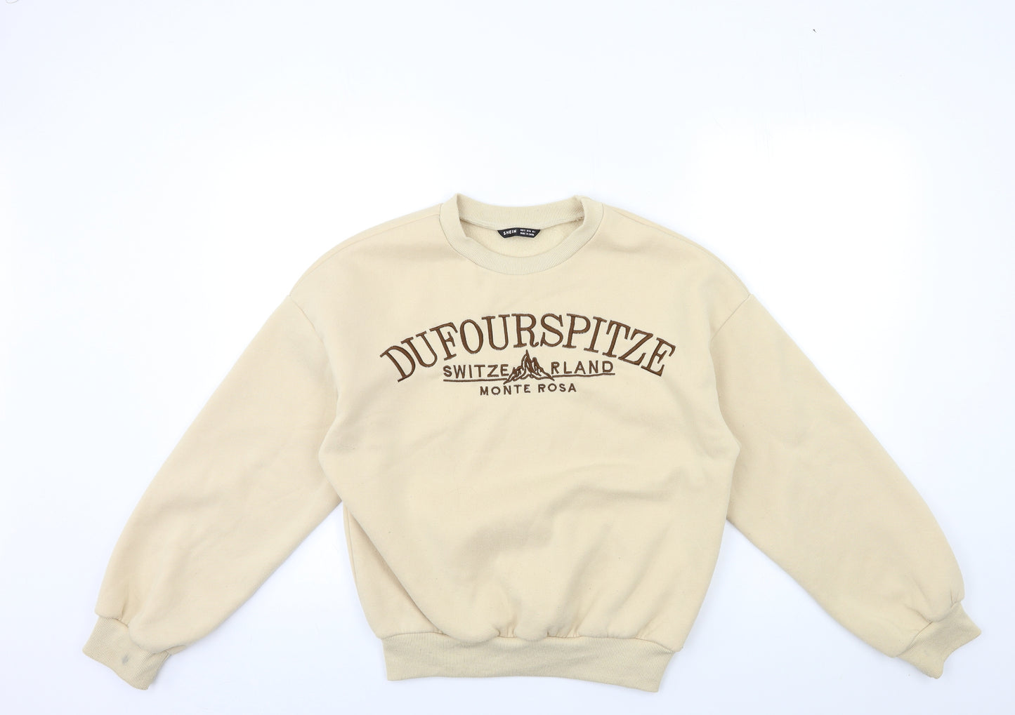 SheIn Womens Beige   Pullover Sweatshirt Size S