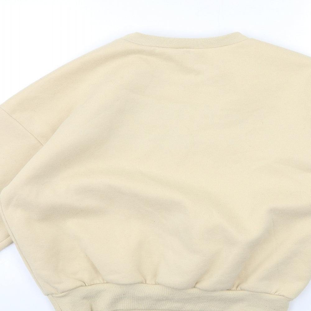 SheIn Womens Beige   Pullover Sweatshirt Size S