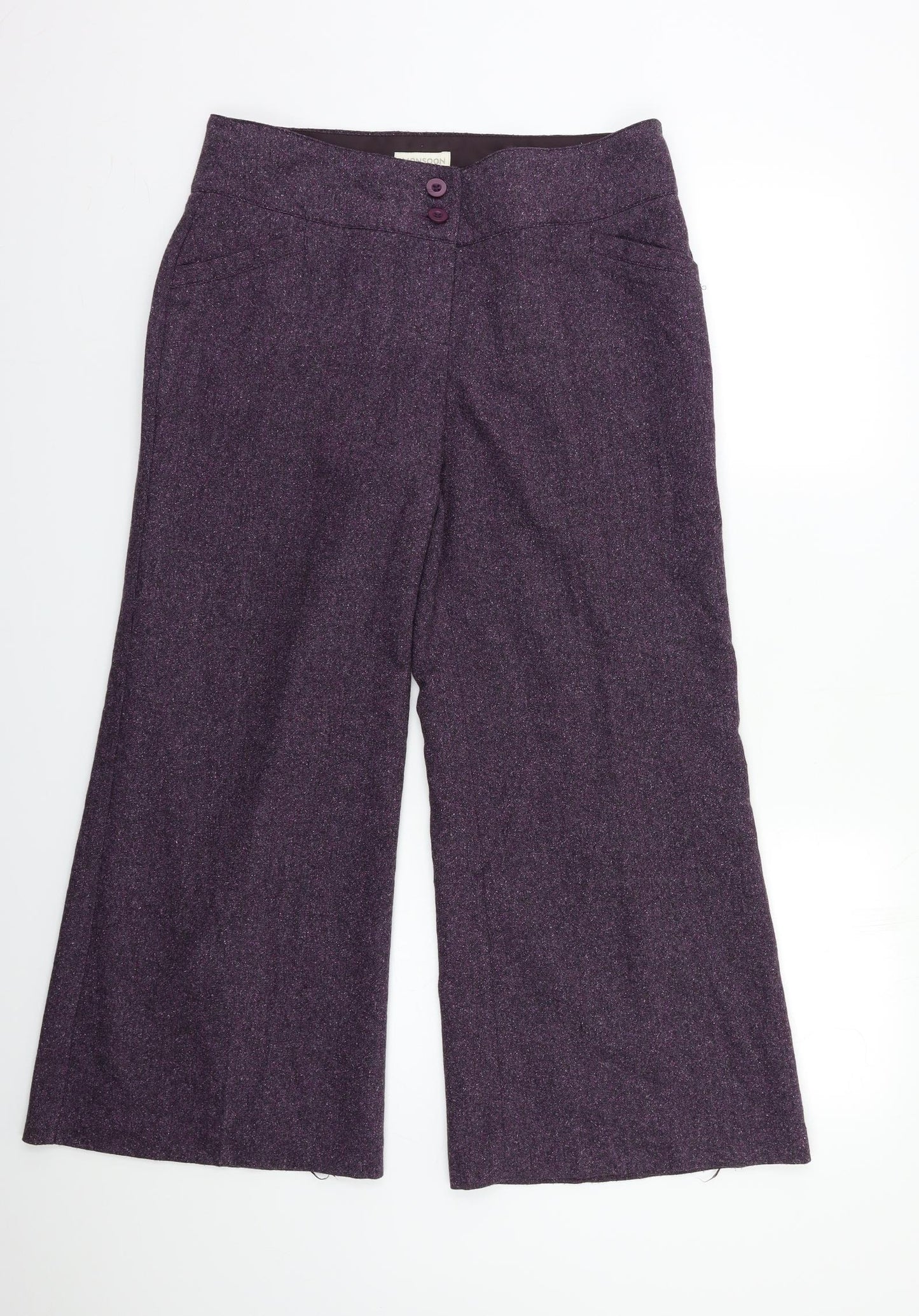 Monsoon Womens Purple   Trousers  Size 14 L26 in
