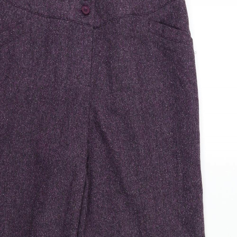 Monsoon Womens Purple   Trousers  Size 14 L26 in