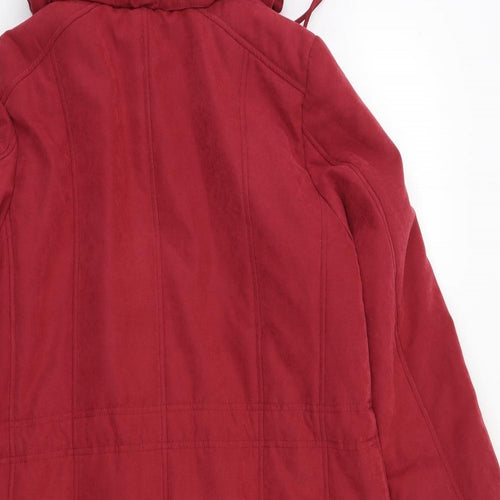 Bonmarché Womens Red   Overcoat Coat Size 10