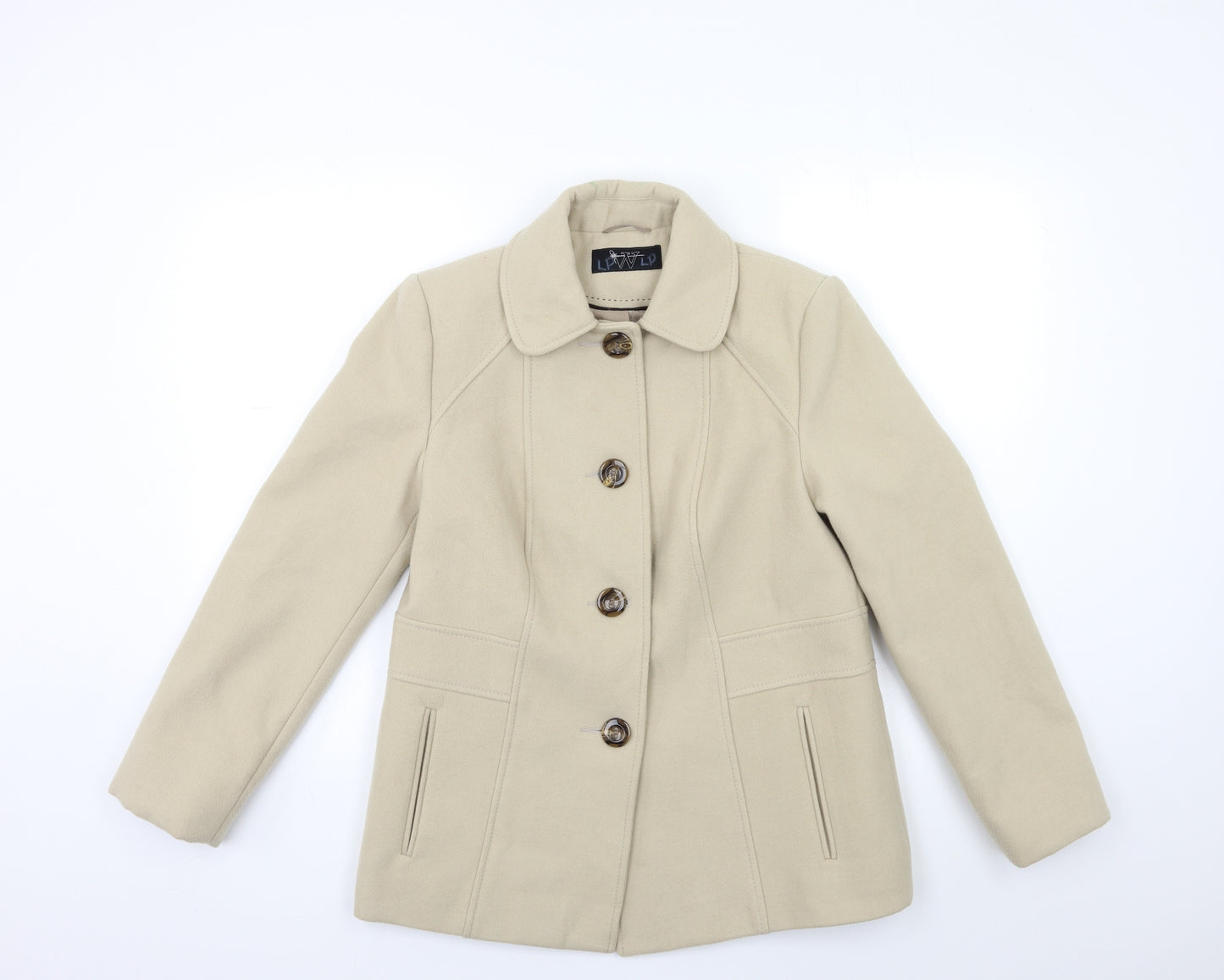 BHS Womens Beige   Overcoat Coat Size 8