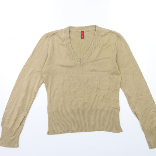 H&M Womens Brown  Knit Pullover Jumper Size 12