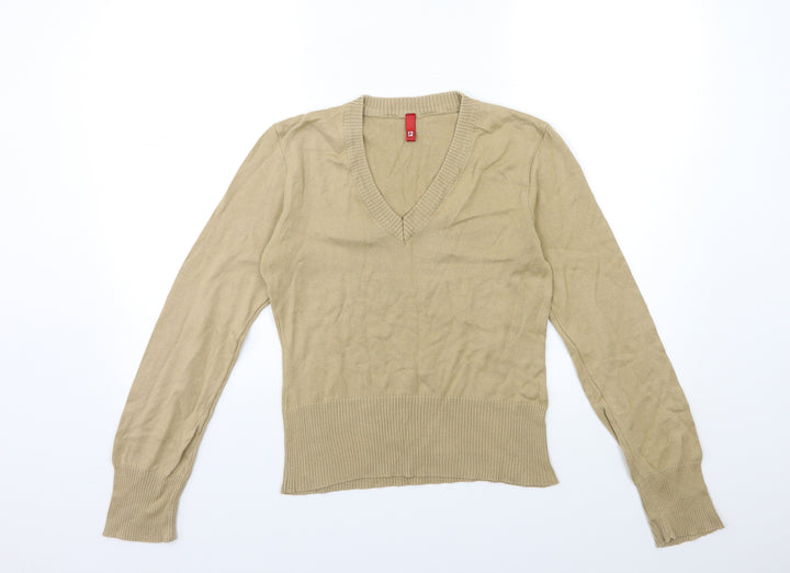 H&M Womens Brown Knit Pullover Jumper Size 12