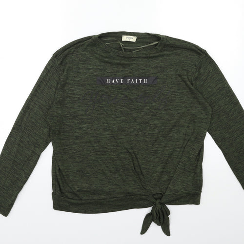 Papaya Womens Green  Knit Pullover Jumper Size 14