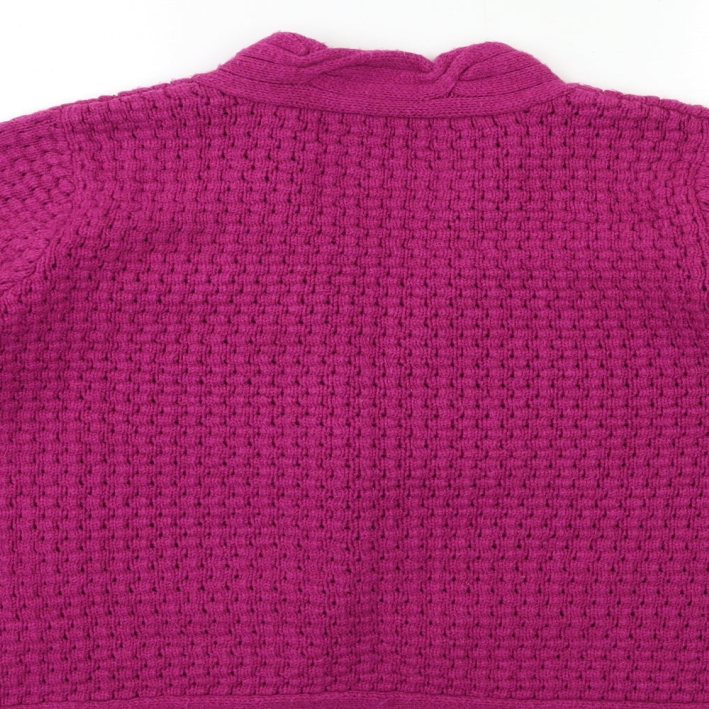 Weird Fish Womens Pink  Knit Cardigan Jumper Size 20