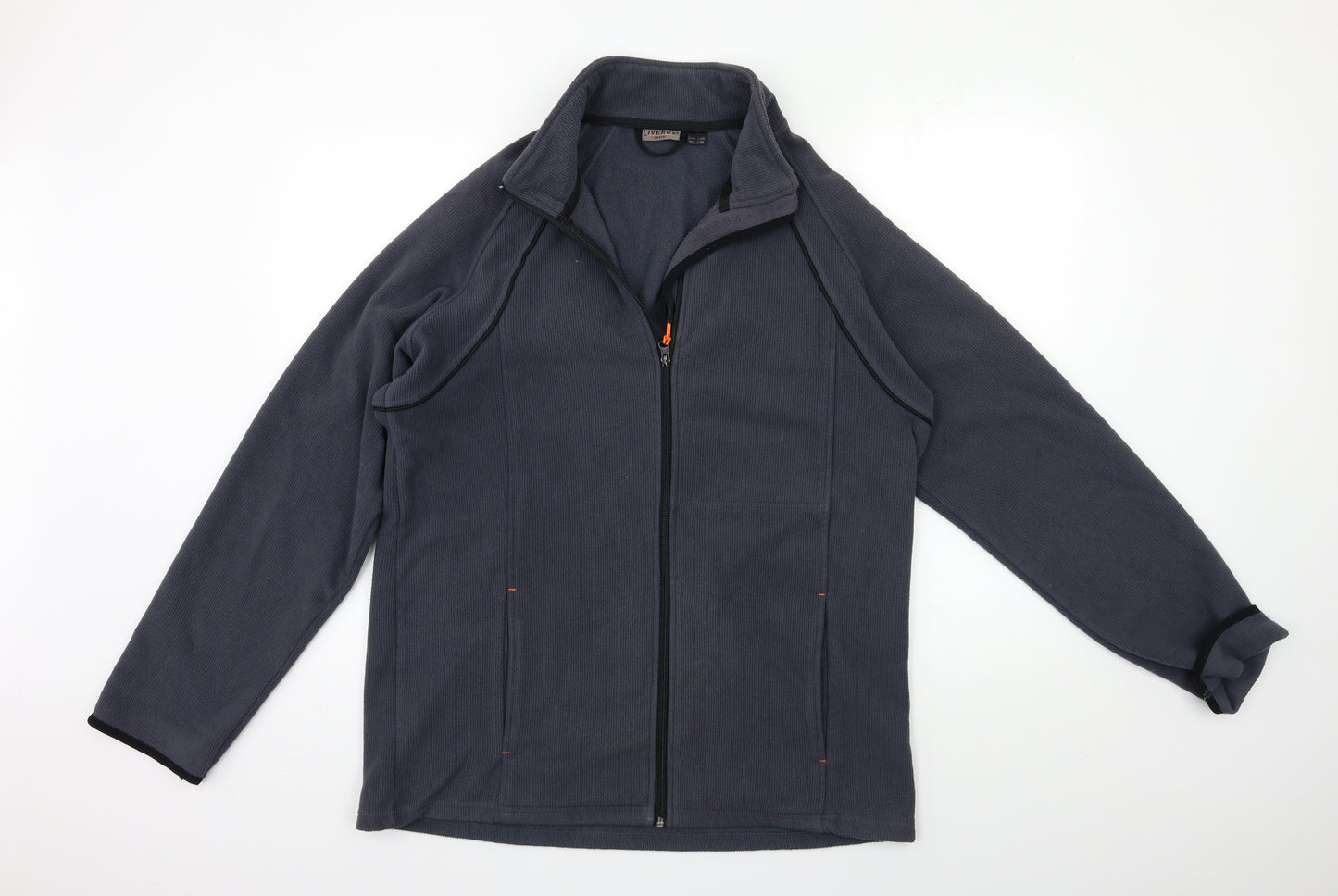 Livergy Mens Grey  Fleece Jacket Coat Size L