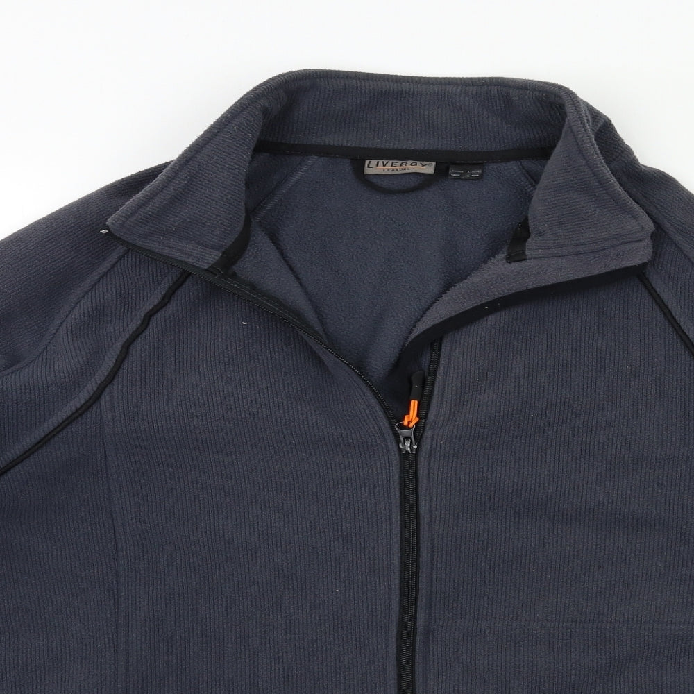 Livergy Mens Grey  Fleece Jacket Coat Size L