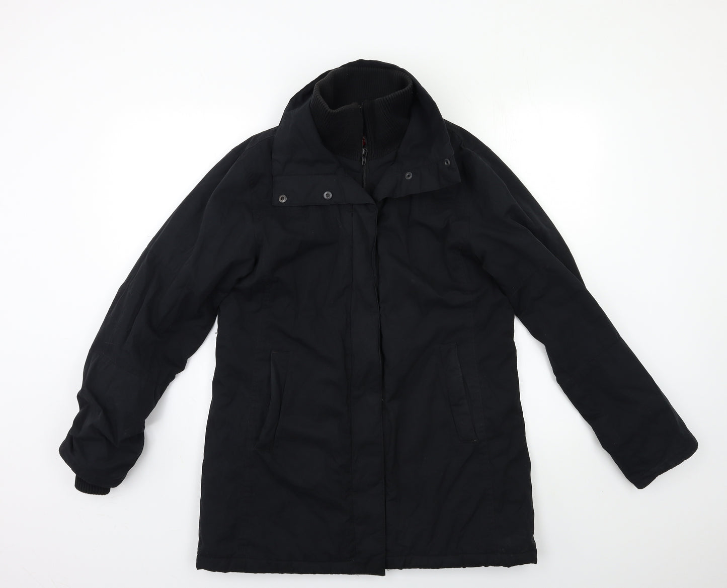 Logg Womens Black   Overcoat Coat Size 12