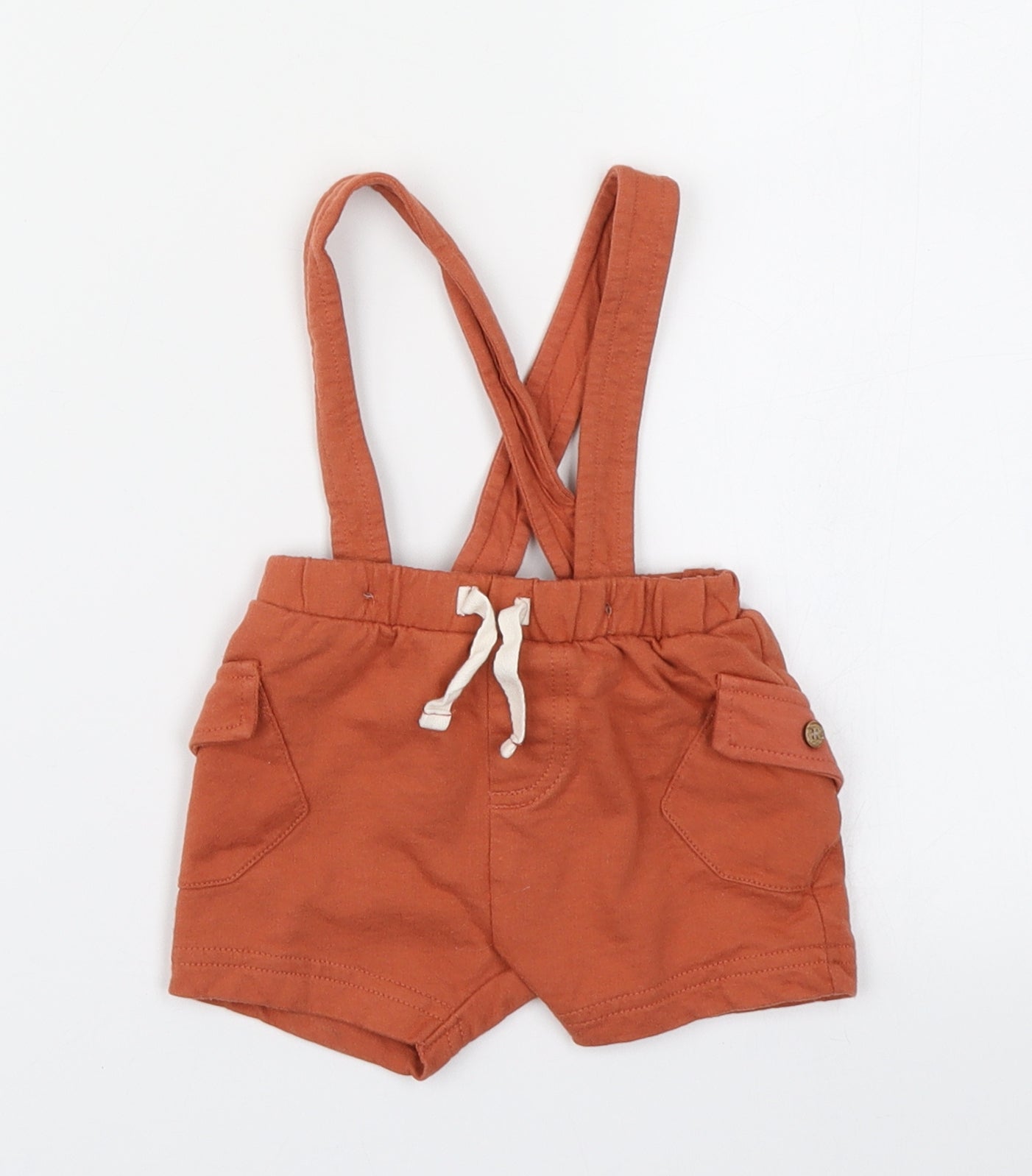 Nutmeg Boys Brown   Dungaree Outfit/Set Size 3-6 Months