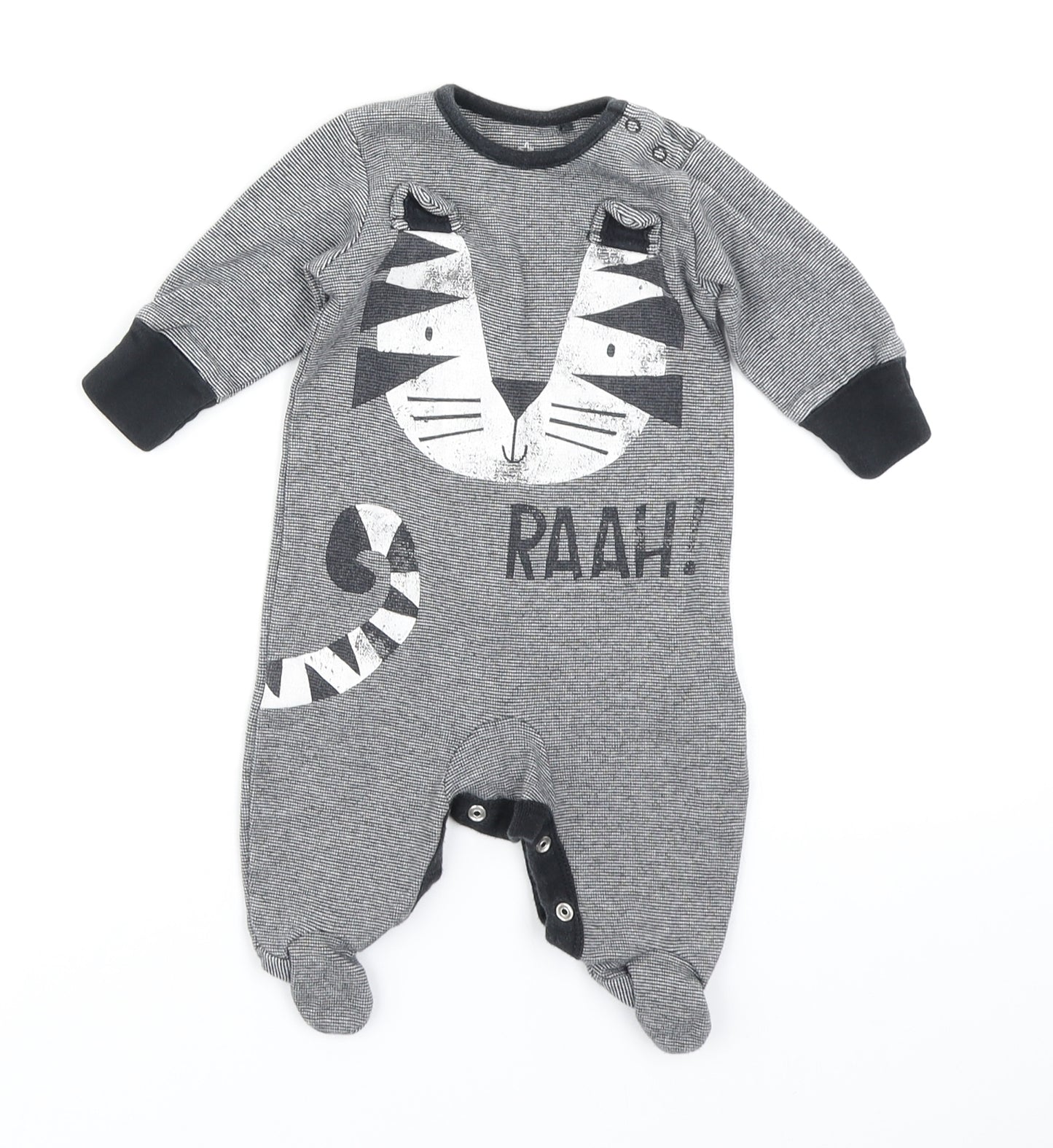 NEXT Baby Black Check  Babygrow One-Piece Size 0-3 Months