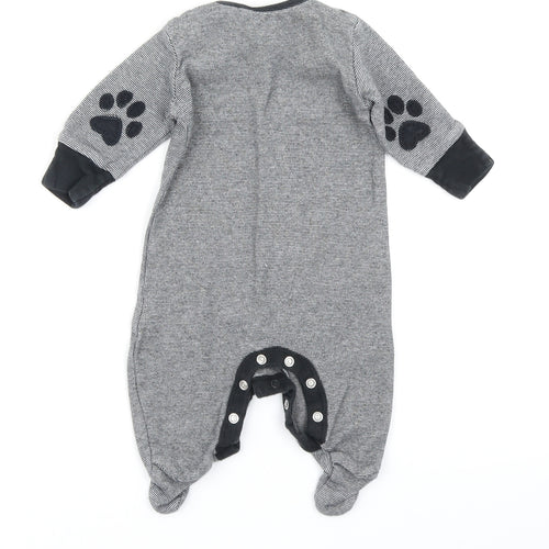 NEXT Baby Black Check  Babygrow One-Piece Size 0-3 Months