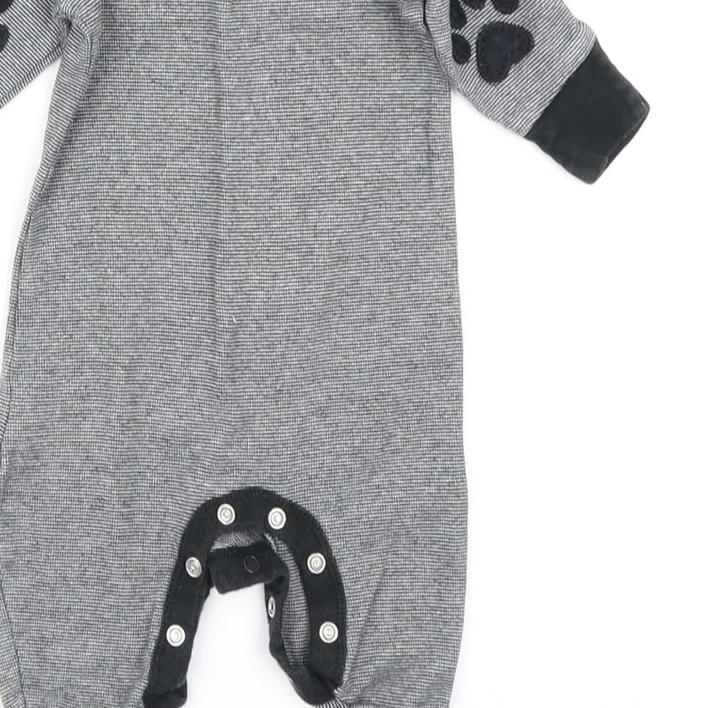 NEXT Baby Black Check  Babygrow One-Piece Size 0-3 Months