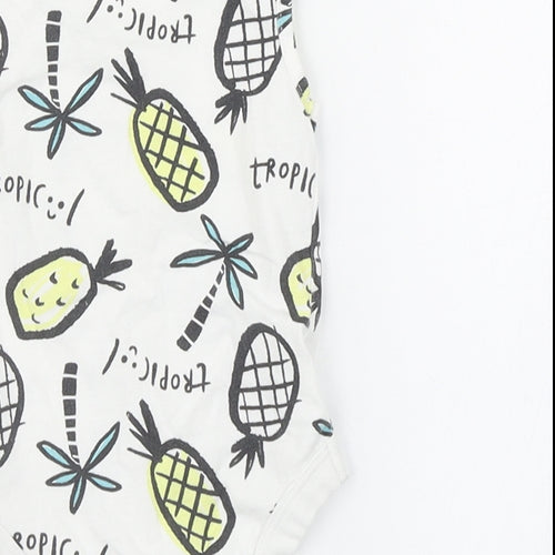 TU Baby White   Romper One-Piece Size 0-3 Months  - Pineapple print