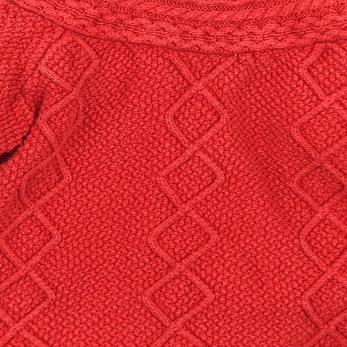TU Girls Red  Knit Cardigan Jumper Size 9-12 Months