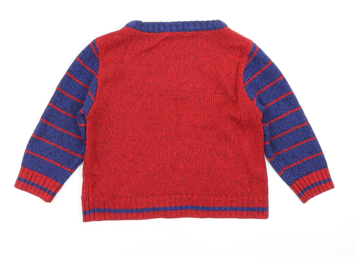 George Boys Blue  Knit Pullover Jumper Size 18-24 Months