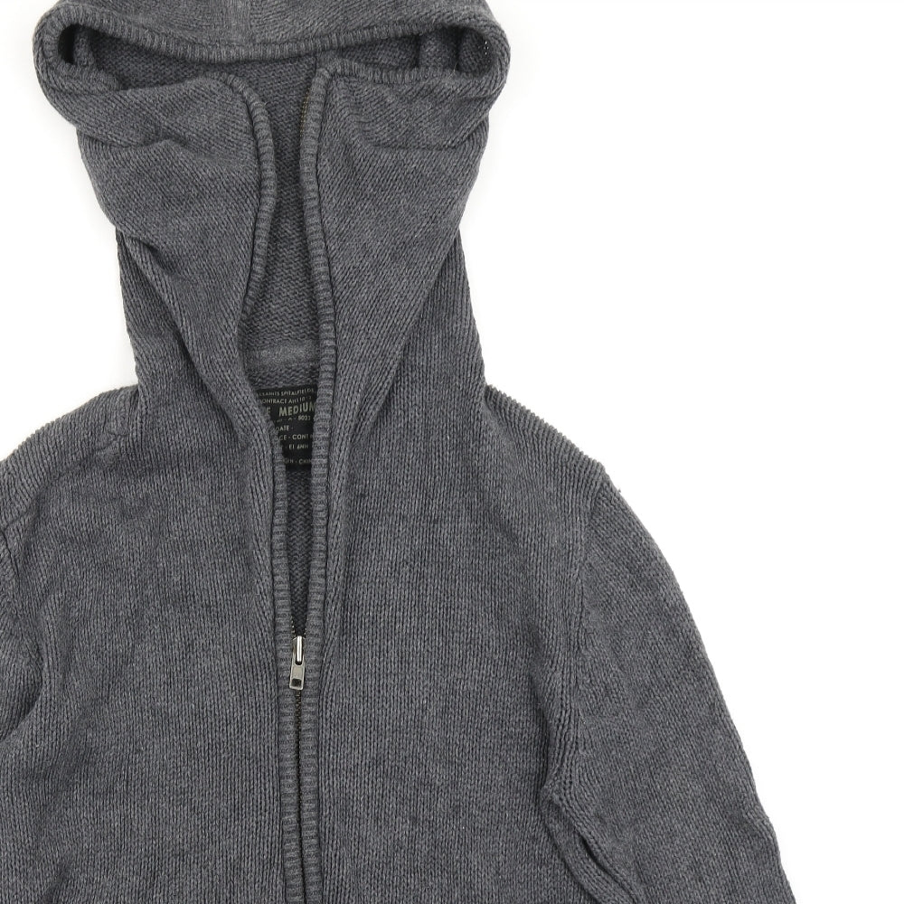All Saints Mens Grey  Knit Cardigan Jumper Size M