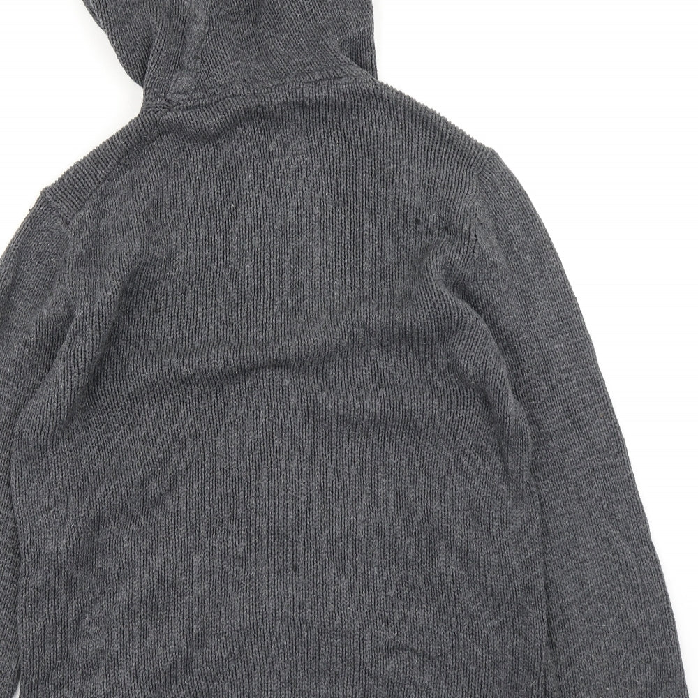 All Saints Mens Grey  Knit Cardigan Jumper Size M