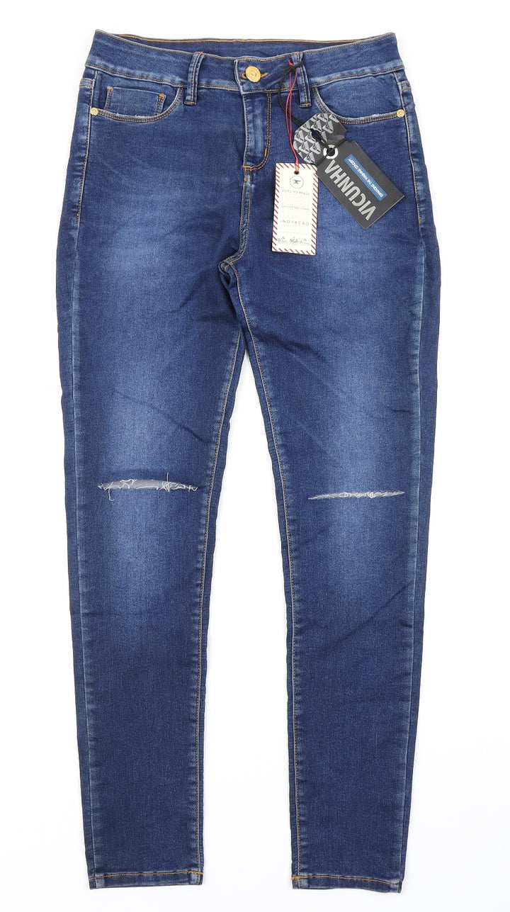 Vicunha Womens Blue Denim Skinny Jeans Size 28 in L28 in