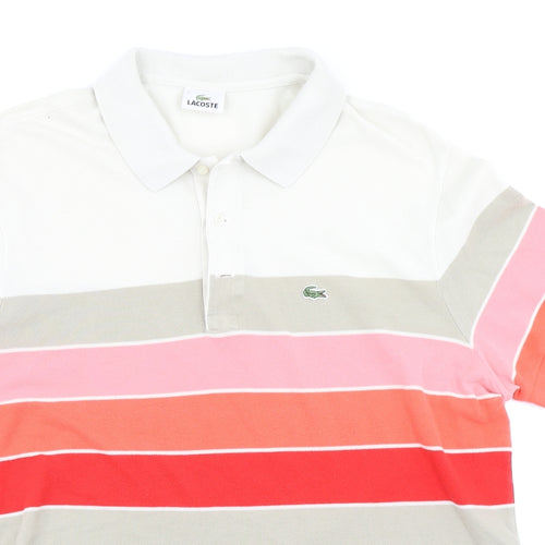 Lacoste Mens Brown Colourblock   Polo Size 2XL