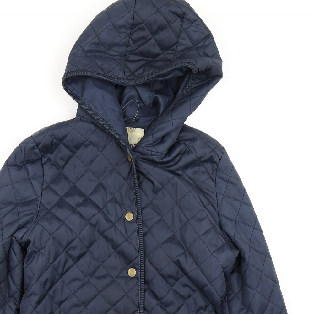 Generation Girls Blue Argyle/Diamond  Pea Coat Coat Size 14-15 Years