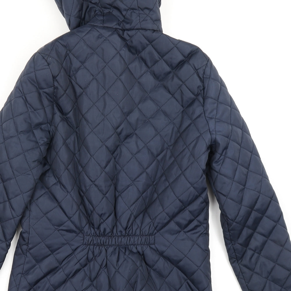 Generation Girls Blue Argyle/Diamond  Pea Coat Coat Size 14-15 Years