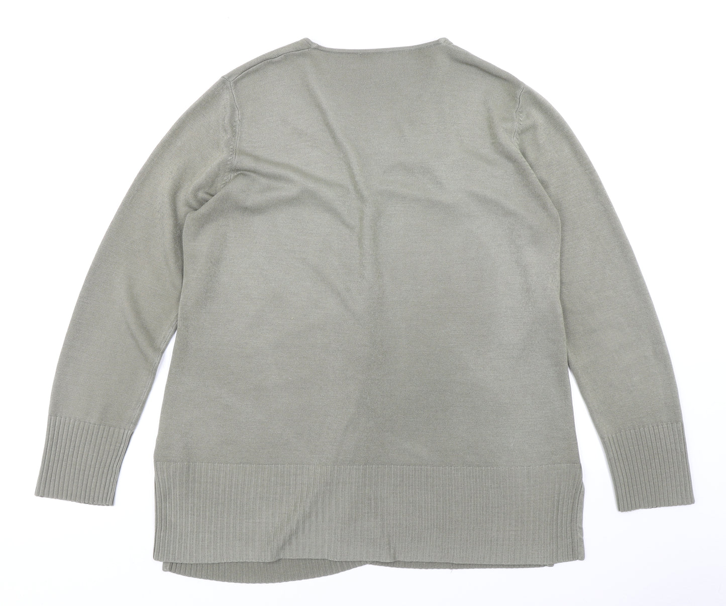 BHS Womens Green  Knit Cardigan Jumper Size 16
