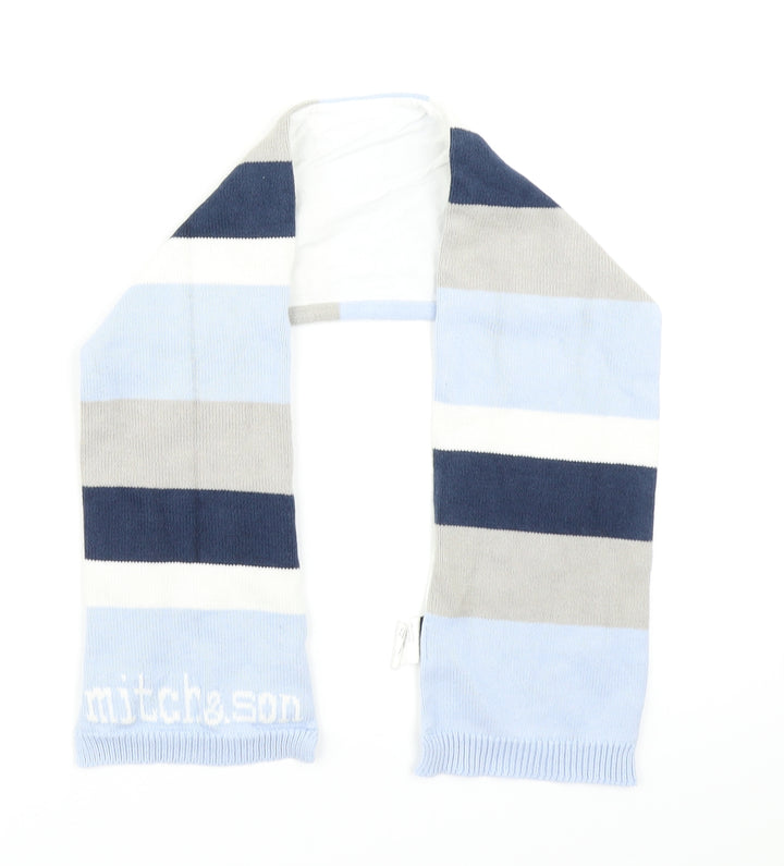 Mitch & Son Boys Blue Striped Scarf One Size