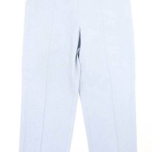 Marks & Spencer Womens Blue Check  Trousers  Size 14 L25 in