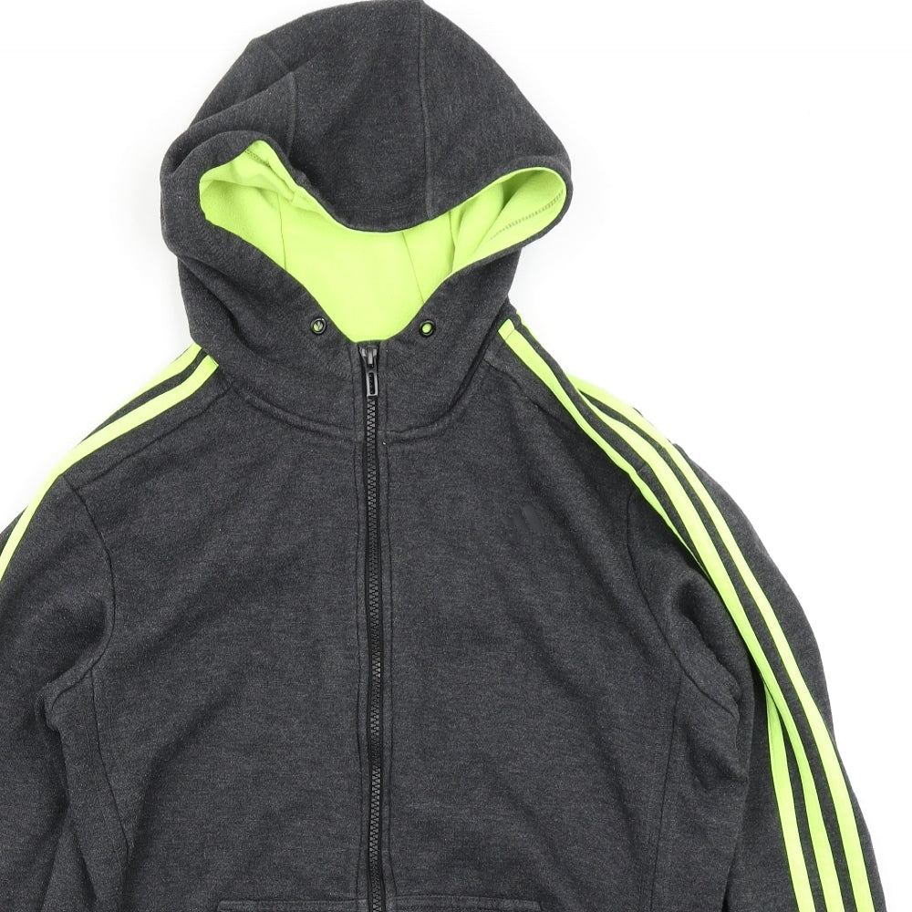adidas Mens Grey   Full Zip Hoodie Size M