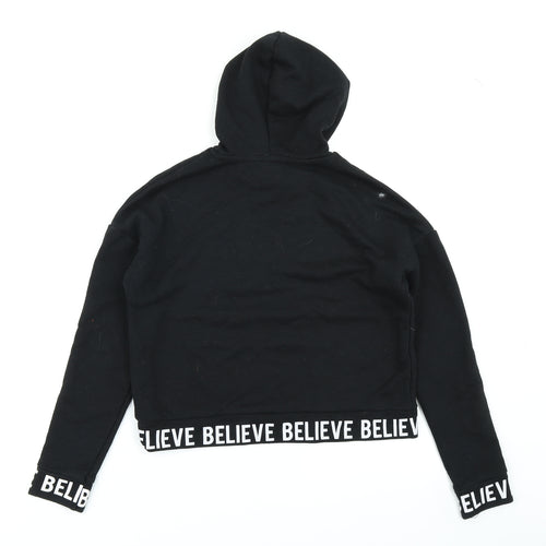 Primark Girls Black   Pullover Hoodie Size 11-12 Years